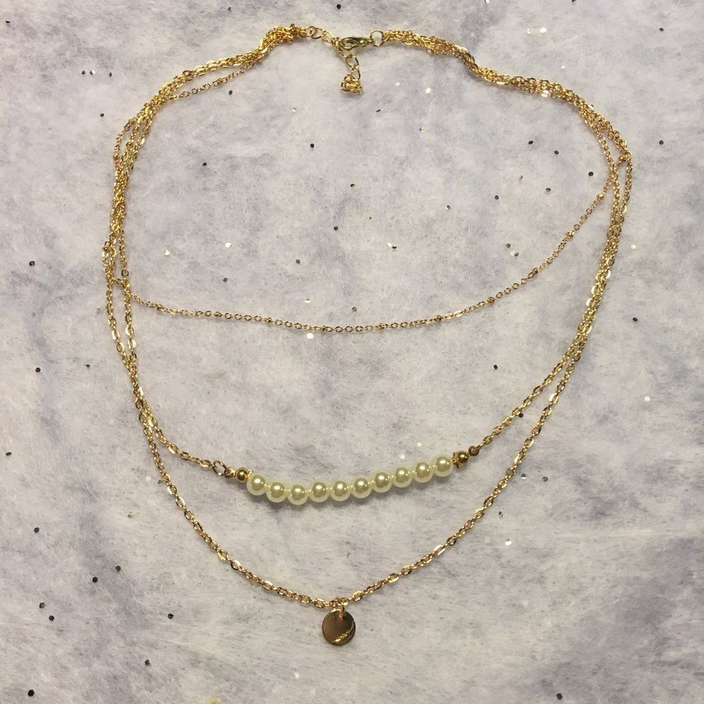 (O1) Triple Layer Necklace - Picture 2 of 3